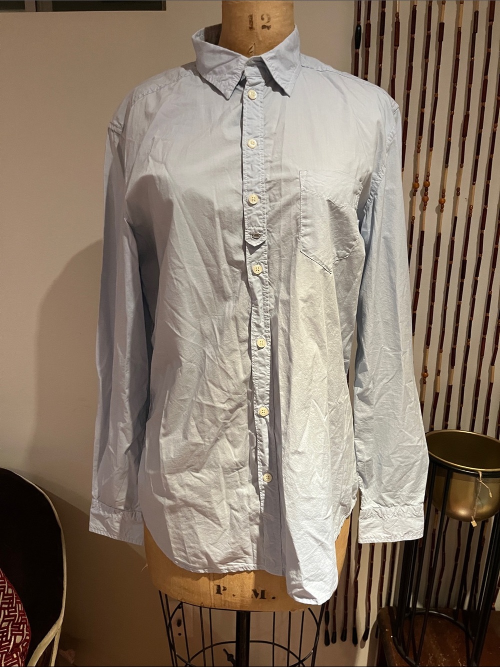 Diesel Light Blue Men's Button- Shirt